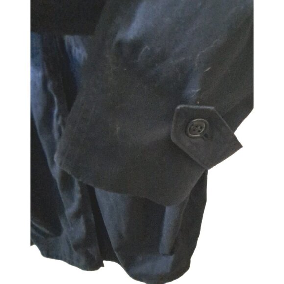 American Apparel DPSC Men's 42S All Weather Army Black Trench Coat Zip Lining - Picture 9 of 14